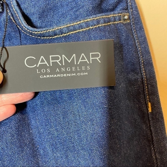 Nwt Carmar Sebastian High Waisted Raw Hem Jeans - Picture 8 of 12